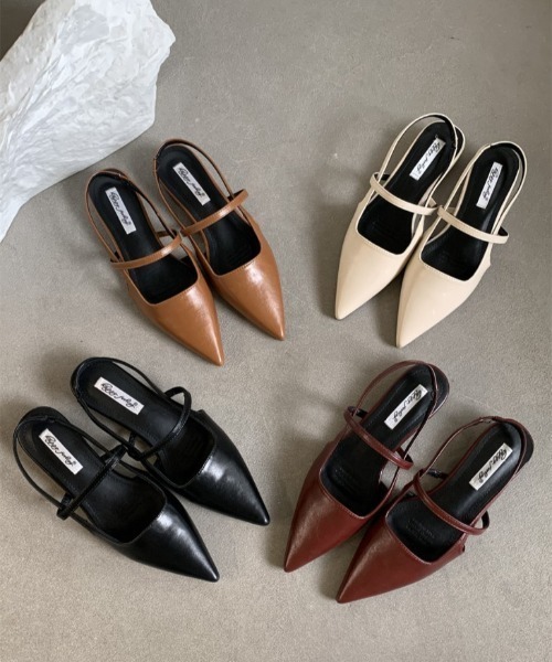 AMELY(エミリー)の「フラットストラップパンプス(パンプス・レディース・ブラック/アイボリー/レッド/キャメル・35/36/37/38/39/40)」の11枚目の写真