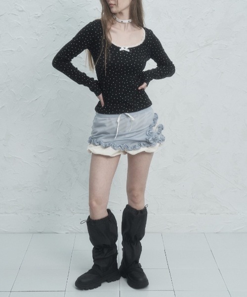 tシャツ 「SETUP‐EXE」TINY STAR LACE TOP レディース セール】【SETUP‐EXE】TINY STAR LACE TOP（Tシャツ/カットソー