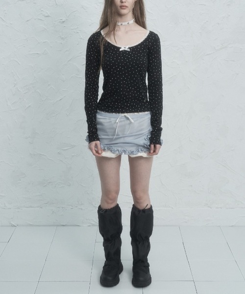 tシャツ 「SETUP‐EXE」TINY STAR LACE TOP レディース SETUPEXE tシャツ 「SETUP‐EXE」TINY STAR LACE TOP レディース