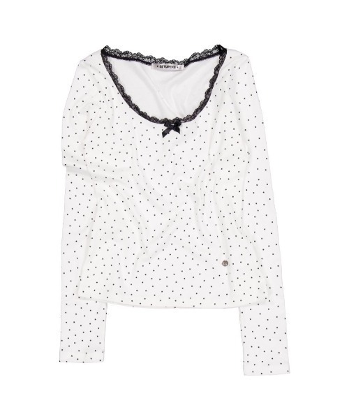 セール】【SETUP‐EXE】TINY STAR LACE TOP（Tシャツ/カットソー