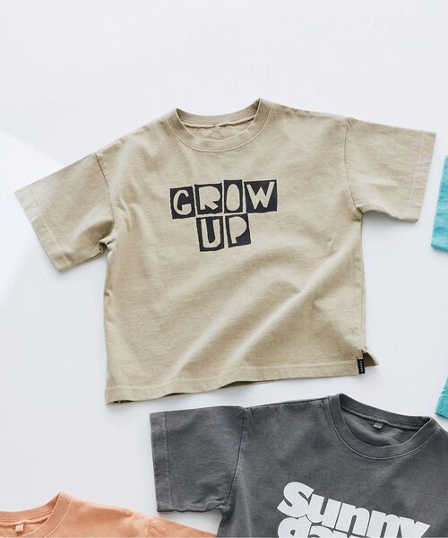 F.O.KIDS(エフオーキッズ)の「【リンク/ジュニア対応】5色5柄ガーメントダイ半袖Tシャツ(Tシャツ/カットソー・キッズ・ベージュ/チャコール/オレンジ/ブルー/ライム・80/90/100/110/120/130/140/150/160)」の3枚目の写真