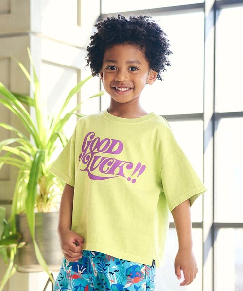 F.O.KIDS(エフオーキッズ)の「【リンク/ジュニア対応】5色5柄ガーメントダイ半袖Tシャツ(Tシャツ/カットソー・キッズ・ベージュ/チャコール/オレンジ/ブルー/ライム・80/90/100/110/120/130/140/150/160)」の4枚目の写真