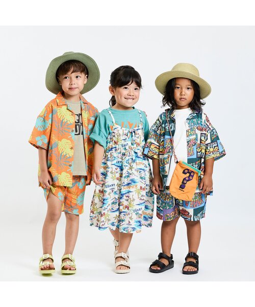 F.O.KIDS(エフオーキッズ)の「【リンク/ジュニア対応】5色5柄ガーメントダイ半袖Tシャツ(Tシャツ/カットソー・キッズ・ベージュ/チャコール/オレンジ/ブルー/ライム・80/90/100/110/120/130/140/150/160)」の7枚目の写真