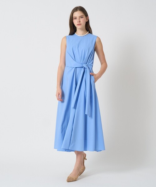 ANAYI（アナイ）の「ストレッチナイロンフロントツイスト ワンピース（ワンピース・レディース・ホワイト/ブルー/ダークインディゴブルー・38/36/34）」の9枚目の写真