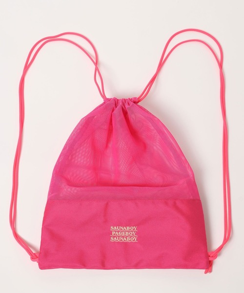 PAGEBOY（ページボーイ）の「サウナボーイコラボ ナップサック（バックパック/リュック・レディース・ピンク/ブラック・FREE）」の14枚目の写真