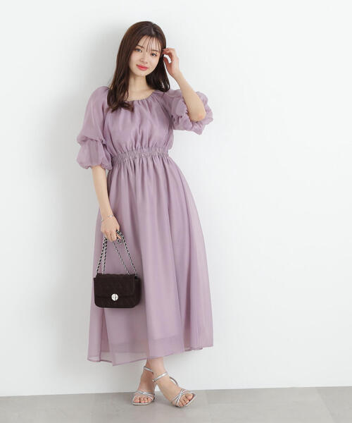 PROPORTION BODY DRESSING(プロポーションボディドレッシング)の「バルーンスリーブワンピース / 1215140901(ワンピース・レディース・ブルー/ピンク/ブラック・SMALL/MEDIUM/P/S)」の12枚目の写真