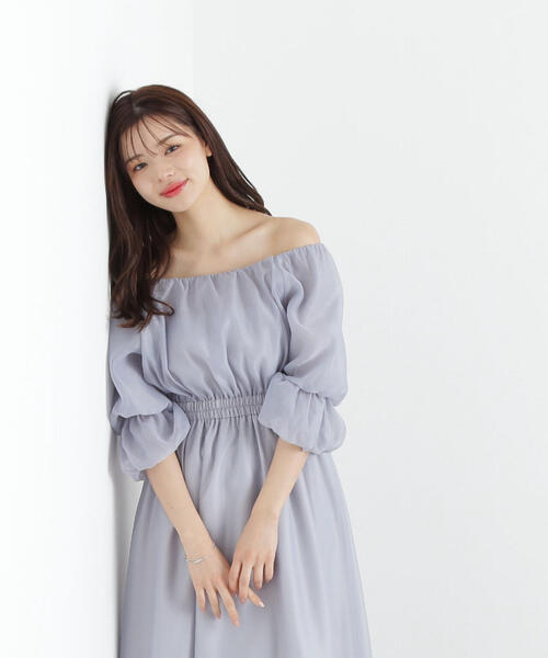 PROPORTION BODY DRESSING(プロポーションボディドレッシング)の「バルーンスリーブワンピース / 1215140901(ワンピース・レディース・ブルー/ピンク/ブラック・SMALL/MEDIUM/P/S)」の3枚目の写真