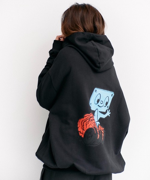 2AM(ツーエイエム)の「ARNOLD PARK STUDIOS / GASKET LOGO HOODIE(パーカー・メンズ・ブラック・X-LARGE)」の1枚目の写真