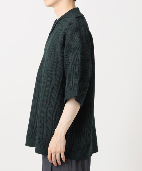 EDIFICE LA BOUCLE(エディフィスラブークル)の「LA BOUCLE (ラブークル) GIMA Chevrons ニットシャツ(ニット/セーター・メンズ・ブラック/ブラウン・2/3)」の14枚目の写真