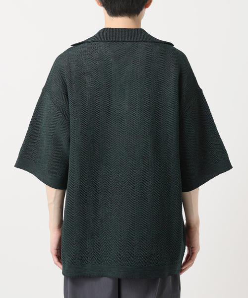 EDIFICE LA BOUCLE(エディフィスラブークル)の「LA BOUCLE (ラブークル) GIMA Chevrons ニットシャツ(ニット/セーター・メンズ・ブラック/ブラウン・2/3)」の13枚目の写真