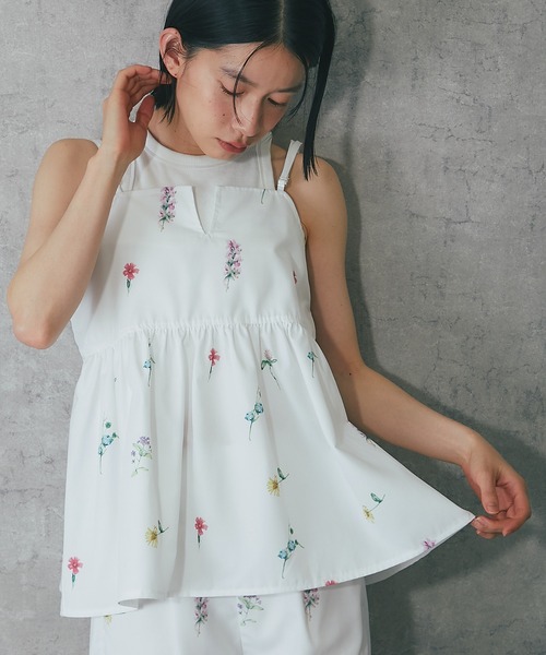 ANOTHER S（アナザーエス）の「【セットアップ対応】花柄キャミビスチェ（シャツ/ブラウス・レディース・ホワイト/ネイビー/ブラック/ベージュ・M）」の11枚目の写真