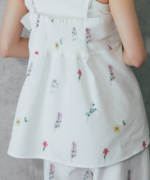 ANOTHER S（アナザーエス）の「【セットアップ対応】花柄キャミビスチェ（シャツ/ブラウス・レディース・ホワイト/ネイビー/ブラック/ベージュ・M）」の13枚目の写真