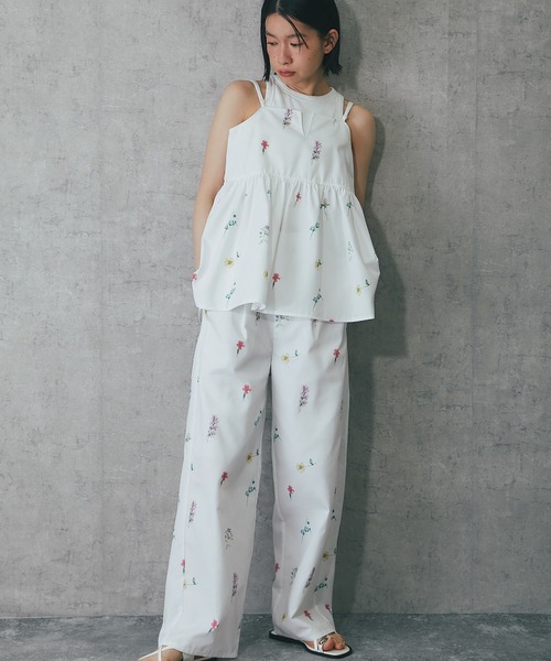 ANOTHER S（アナザーエス）の「【セットアップ対応】花柄キャミビスチェ（シャツ/ブラウス・レディース・ホワイト/ネイビー/ブラック/ベージュ・M）」の12枚目の写真