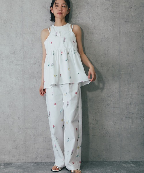 ANOTHER S（アナザーエス）の「【セットアップ対応】花柄キャミビスチェ（シャツ/ブラウス・レディース・ホワイト/ネイビー/ブラック/ベージュ・M）」の17枚目の写真