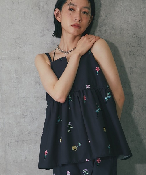 ANOTHER S（アナザーエス）の「【セットアップ対応】花柄キャミビスチェ（シャツ/ブラウス・レディース・ホワイト/ネイビー/ブラック/ベージュ・M）」の21枚目の写真