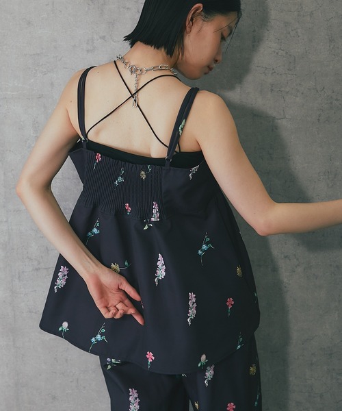 ANOTHER S（アナザーエス）の「【セットアップ対応】花柄キャミビスチェ（シャツ/ブラウス・レディース・ホワイト/ネイビー/ブラック/ベージュ・M）」の19枚目の写真