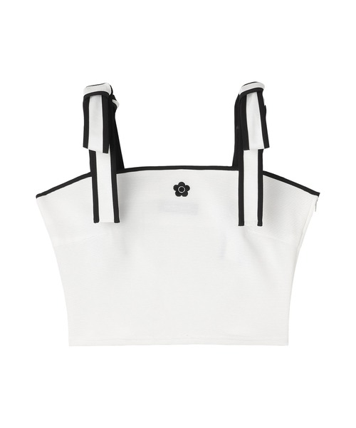 MARY QUANT(マリークワント)の「バイカラーリボン ビスチェ(キャミソール・レディース・ホワイト/グリーン/ブラック・M)」の8枚目の写真