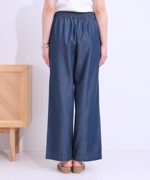SHOO・LA・RUE(シューラルー)の「【洗える/S-LL】ウエストゴムが楽ちん さらさらワイドデニム(その他パンツ・レディース・ブルー/ネイビー・01/04/03/02)」の10枚目の写真