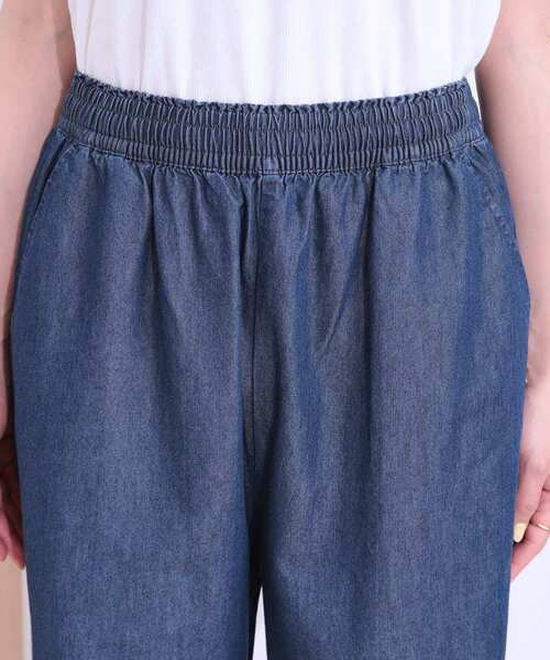 SHOO・LA・RUE(シューラルー)の「【洗える/S-LL】ウエストゴムが楽ちん さらさらワイドデニム(その他パンツ・レディース・ブルー/ネイビー・01/04/03/02)」の11枚目の写真