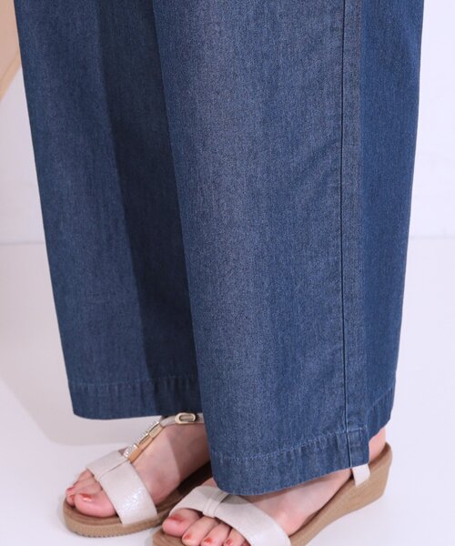 SHOO・LA・RUE(シューラルー)の「【洗える/S-LL】ウエストゴムが楽ちん さらさらワイドデニム(その他パンツ・レディース・ブルー/ネイビー・01/04/03/02)」の13枚目の写真