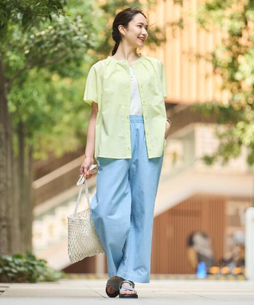 SHOO・LA・RUE(シューラルー)の「【洗える/S-LL】ウエストゴムが楽ちん さらさらワイドデニム(その他パンツ・レディース・ブルー/ネイビー・01/04/03/02)」の6枚目の写真