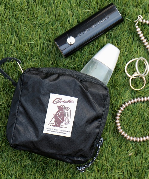 COBMASTER（コブマスター）の「【COBMASTER】ミニポーチ / コーデュラナイロン / L ZIPウォレット / カラビナ付（コインケース・レディース・グリーン/ブラック/イエロー・フリー）」の2枚目の写真