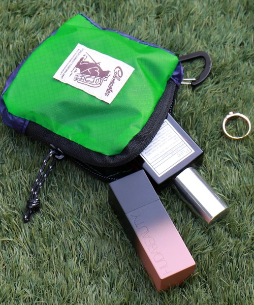 COBMASTER（コブマスター）の「【COBMASTER】ミニポーチ / コーデュラナイロン / L ZIPウォレット / カラビナ付（コインケース・レディース・グリーン/ブラック/イエロー・フリー）」の8枚目の写真