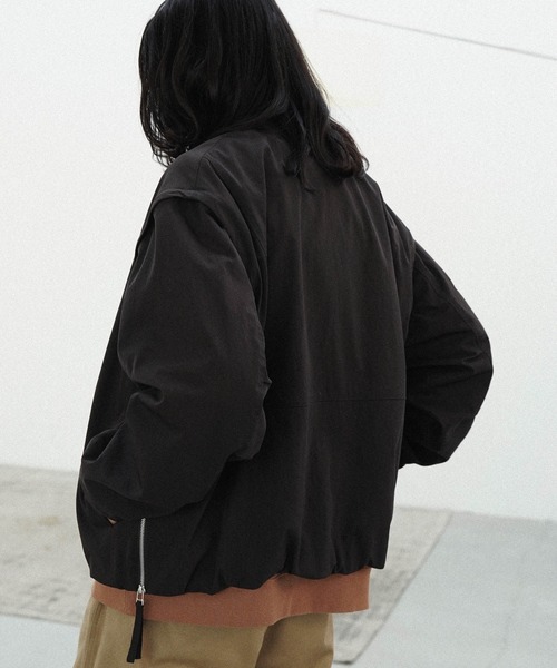 WYM LIDNM（ウィム バイ リドム）の「ナイロンブルゾン（ナイロンジャケット・メンズ・ブラック・M）」の4枚目の写真