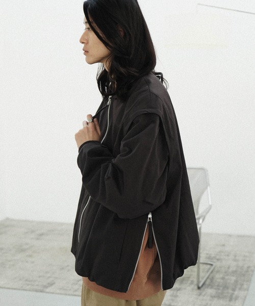 WYM LIDNM（ウィム バイ リドム）の「ナイロンブルゾン（ナイロンジャケット・メンズ・ブラック・M）」の5枚目の写真