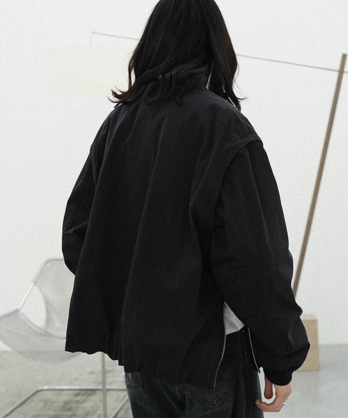 WYM LIDNM（ウィム バイ リドム）の「ナイロンブルゾン（ナイロンジャケット・メンズ・ブラック・M）」の8枚目の写真