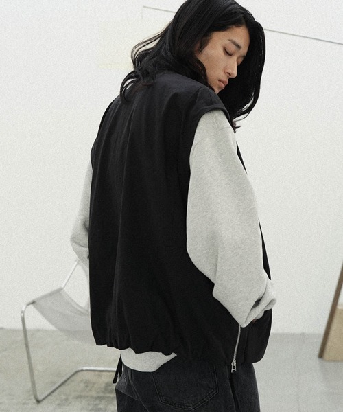 WYM LIDNM（ウィム バイ リドム）の「ナイロンブルゾン（ナイロンジャケット・メンズ・ブラック・M）」の10枚目の写真