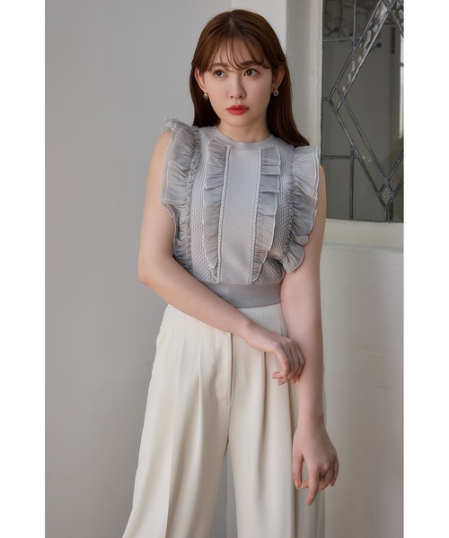 美品♡正規品【Her lip to】Airy Brush Knit Top S Airy Brush Knit Top（Tシャツ/カットソー）｜Her lip to（ハー