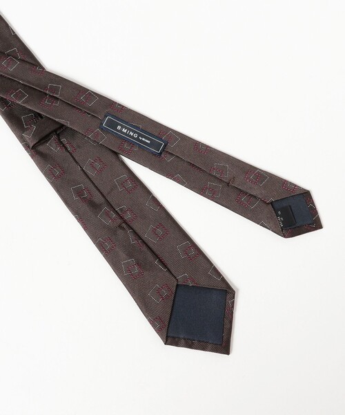 B:MING by BEAMS（ビーミングバイビームス）の「シルク 小紋柄 ナロー ネクタイ 25FW（ネクタイ・メンズ・ブラウン/ワイン/ブルー系その他4/オレンジ/インディゴブルー/グリーン/ブルー・ONE SIZE）」の8枚目の写真
