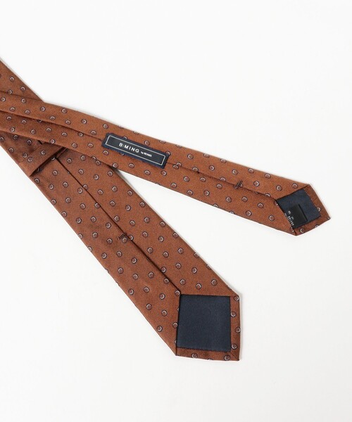 B:MING by BEAMS（ビーミングバイビームス）の「シルク 小紋柄 ナロー ネクタイ 25FW（ネクタイ・メンズ・ブラウン/ワイン/ブルー系その他4/オレンジ/インディゴブルー/グリーン/ブルー・ONE SIZE）」の12枚目の写真