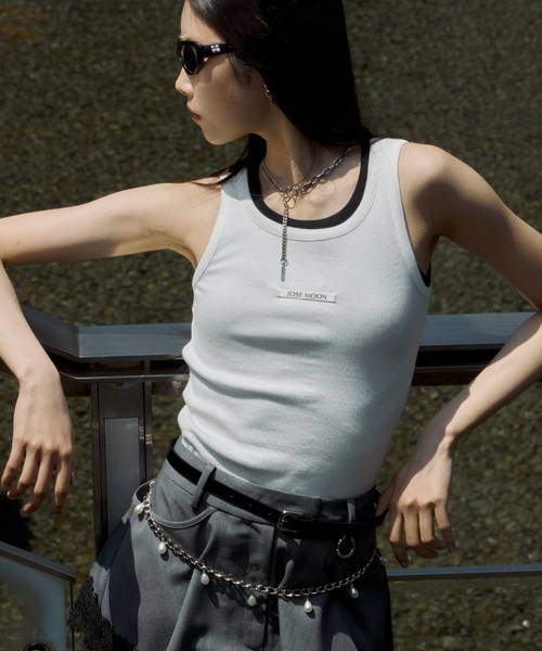 RIB TANK TOPJOSE MOON ジョゼムーングレー