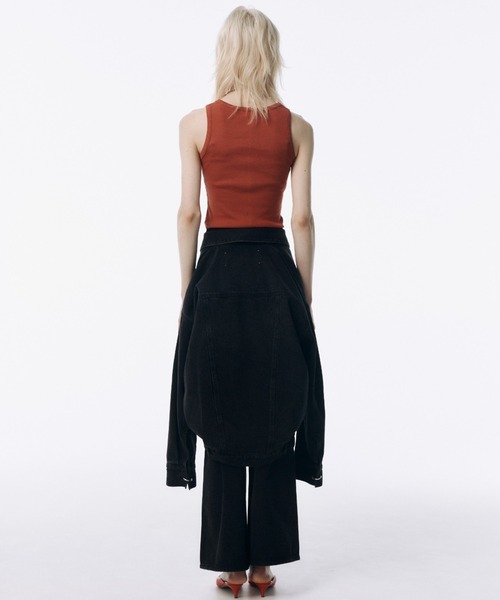 JOSE MOON（ジョゼムーン）の「RIB TANK TOP/リブタンクトップ（タンクトップ・レディース・グレー/ブルー/ホワイト/オレンジ/ブラック/ブラウン系その他・FREE）」の17枚目の写真