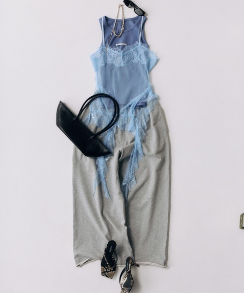 JOSE MOON（ジョゼムーン）の「RIB TANK TOP/リブタンクトップ（タンクトップ・レディース・グレー/ブルー/ホワイト/オレンジ/ブラック/ブラウン系その他・FREE）」の12枚目の写真