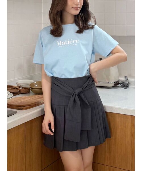 MERCURYDUO（マーキュリーデュオ）の「刺繍ロゴTシャツ（Tシャツ/カットソー・レディース・レッド/ブラック/ライトブルー/オフホワイト・FREE）」の16枚目の写真