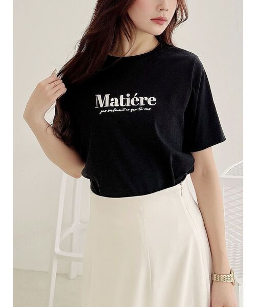 MERCURYDUO（マーキュリーデュオ）の「刺繍ロゴTシャツ（Tシャツ/カットソー・レディース・レッド/ブラック/ライトブルー/オフホワイト・FREE）」の13枚目の写真