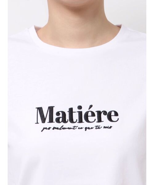 MERCURYDUO（マーキュリーデュオ）の「刺繍ロゴTシャツ（Tシャツ/カットソー・レディース・レッド/ブラック/ライトブルー/オフホワイト・FREE）」の6枚目の写真