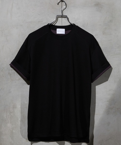 WEARSTAND（ウェアスタンド）の「【WEARSTAND/ウェアスタンド】Round Hem Double face T-Shirt / ラウンドヘムダブルフェイスTシャツ（Tシャツ/カットソー・メンズ・ブラック/チャコール/杢グレー・X-LARGE/LARGE/MEDIUM）」の11枚目の写真