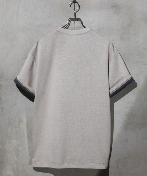 WEARSTAND（ウェアスタンド）の「【WEARSTAND/ウェアスタンド】Round Hem Double face T-Shirt / ラウンドヘムダブルフェイスTシャツ（Tシャツ/カットソー・メンズ・ブラック/チャコール/杢グレー・X-LARGE/LARGE/MEDIUM）」の8枚目の写真