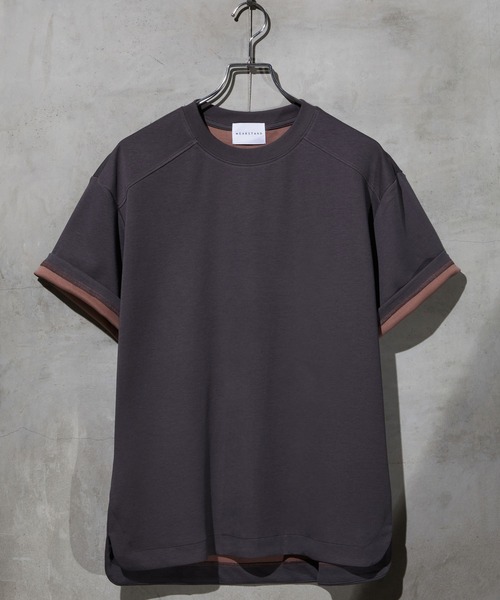 WEARSTAND（ウェアスタンド）の「【WEARSTAND/ウェアスタンド】Round Hem Double face T-Shirt / ラウンドヘムダブルフェイスTシャツ（Tシャツ/カットソー・メンズ・ブラック/チャコール/杢グレー・X-LARGE/LARGE/MEDIUM）」の13枚目の写真