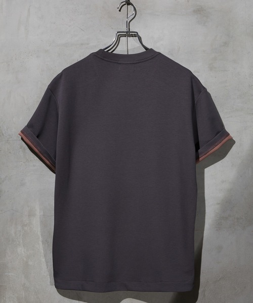 WEARSTAND（ウェアスタンド）の「【WEARSTAND/ウェアスタンド】Round Hem Double face T-Shirt / ラウンドヘムダブルフェイスTシャツ（Tシャツ/カットソー・メンズ・ブラック/チャコール/杢グレー・X-LARGE/LARGE/MEDIUM）」の12枚目の写真