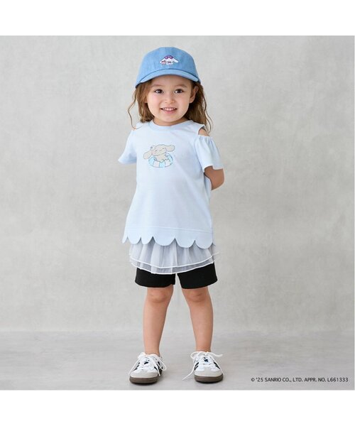 petit main(プティマイン)の「一分丈フリルショートパンツ(その他パンツ・キッズ・アイボリー/モカ/ブラック・120cm/130cm/110cm/100cm/80cm/90cm)」の2枚目の写真