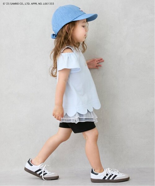 petit main(プティマイン)の「一分丈フリルショートパンツ(その他パンツ・キッズ・アイボリー/モカ/ブラック・120cm/130cm/110cm/100cm/80cm/90cm)」の4枚目の写真