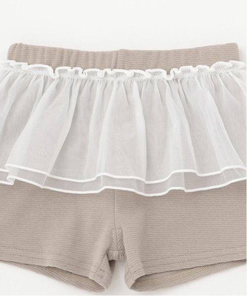 petit main(プティマイン)の「一分丈フリルショートパンツ(その他パンツ・キッズ・アイボリー/モカ/ブラック・120cm/130cm/110cm/100cm/80cm/90cm)」の10枚目の写真