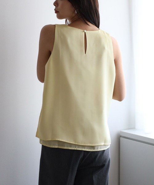 セール】【動画あり】layered like satin tank top / レイヤード