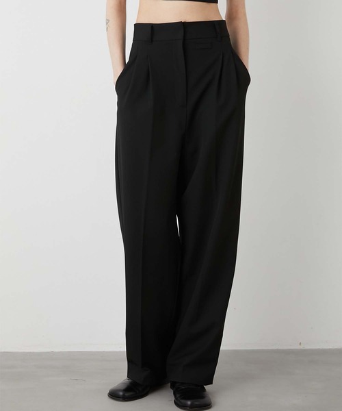 LA PEAU DE GEM（ラポドゥジェム）の「【LA PEAU DE GEM】belt hole slack/ベルトホールスラックス（スラックス・レディース・ブラック/グレー/ベージュ・1/2/3）」の5枚目の写真