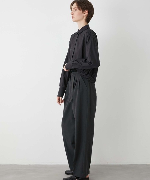 LA PEAU DE GEM 2ピースリネンライクトップス セール】【LA PEAU DE GEM】two piece linen like tops/2ピース
